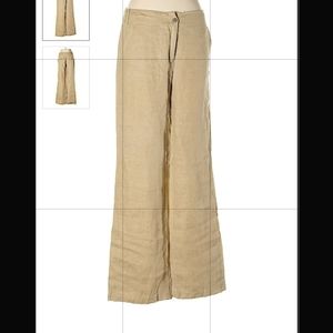Linen khaki tan pants size 8